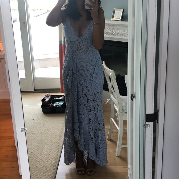 NBD Lace Wedding Dress in Light Blue - Picture 1 of 5